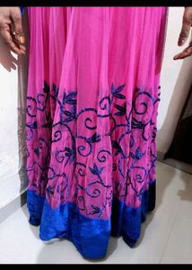 Elegant Pink Ethnic Gown new wdt tag