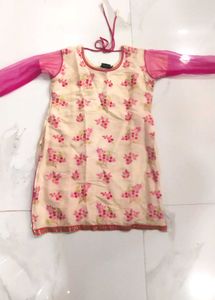 Floral Tunic with Sheer Sleeves