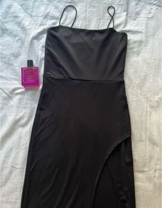 Black Slit Dress