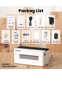 HIROBOT Commercial Thermal Barcode Label Printer,