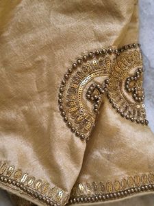 Gold Embellished Saree Blouse