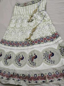 Light Green Lehenga With Beautiful Embroidery