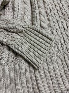 Beige Cable Knit Sweater