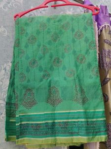 Green Printed Saree