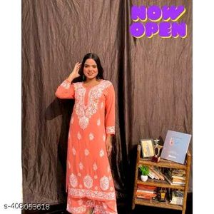 Pure Rayon Kurta Plazo Set 😍