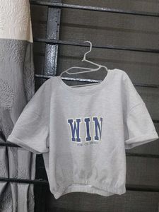 Grey Crop Top