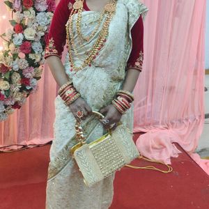 Silk Saatan Ki Sadi Ka Work Sitaron KLike New Sirf