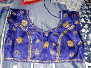 Sequined Blue Blouse