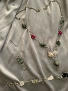 Necklace+earring+bracelet