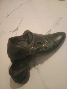 Men's Black Monk Strap Dress Shoes