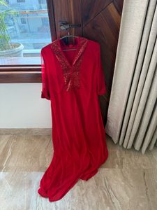 Elegant Red Ethnic Gown