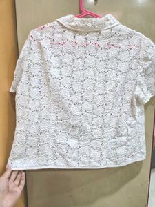 White Crop Shirt