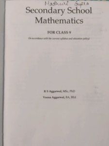 Mathematics Class 9 (CBSE) Board