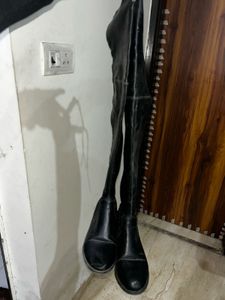 Black Thigh High Boots