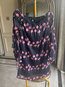 UCB Off Shoulder Blue Dress