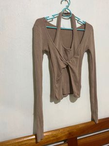 Brown Knit Co-ord Set