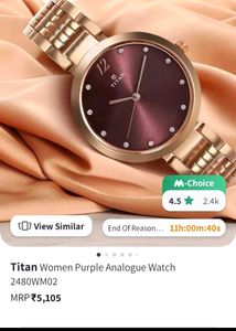 Titan New Women Purple Analogue Watch 2480WM02