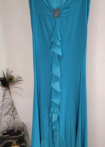 FEROZA BLUE TUBE DRESS CUM SKIRT