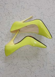 Neon Yellow Pointed Heels