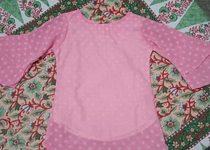 Pink Ruffle Sleeve Top