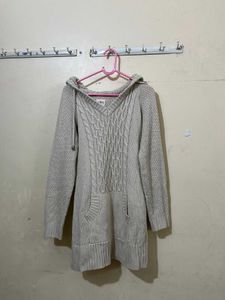 Hooded Knit Sweater Dress