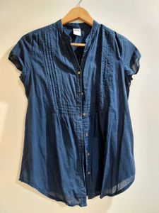 Navy Blue Cotton Top From VERO MODA
