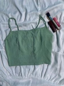 Green Crop Top