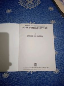 Senior Secondary Mass Communication 1-2 Open Schooling Textbook