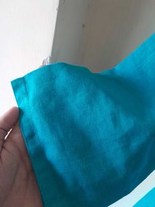 Shiny Cyan Embroidery Kurta