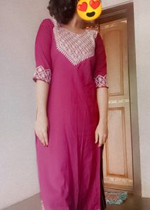Purple Straight Kurta