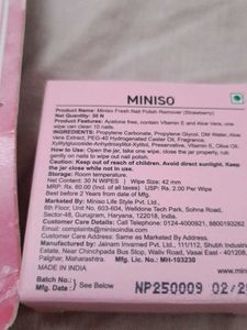 Kara &amp; Miniso Nail Polish Remover Wipes