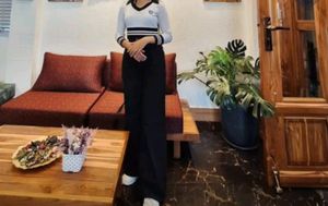High Waist Straight Mercel Denim Jeans Black /-