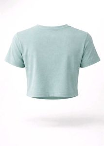 mint blue Cropped Tee