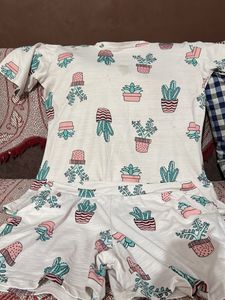 Cactus Print Top &amp; Bottom Set
