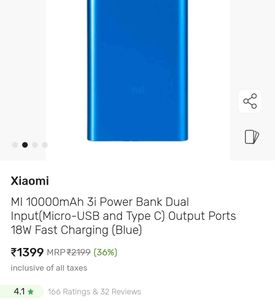 MI Powerbank 3i 10000mah Dual Input