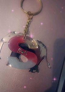 Letter &#34;S&#34; Resin Keychain
