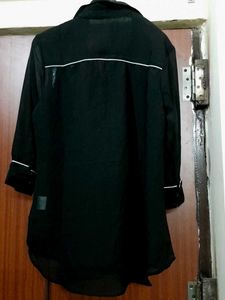 Black Sheer Kurti Type Top