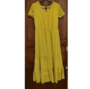 Yellow Tiered Maxi Dress