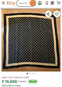 Vintage L.V Monogram Silk Scarf
