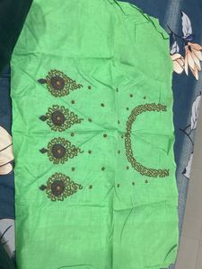 Embroidered Green Blouse Piece