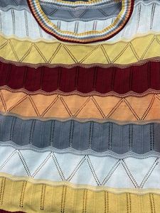 Retro Striped Knit Top