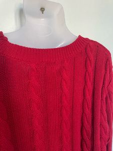 Red Knit Cardigan