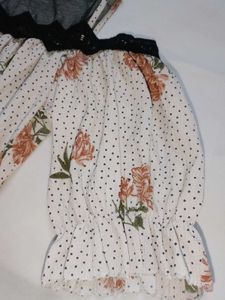 Floral Cold Shoulder Top