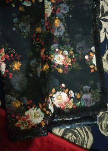 Katrina Kaif black floral lehenga with choli