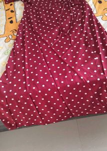 Maroon Polka Dot Dress