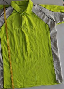 Men&#39;s Polo T Shirt - Lime Green and Grey