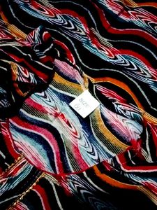 Abstract Print Long Sleeve Dress