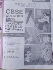 Oswaal CBSE Class 10 Mathematics Basic Question Ba