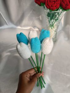 Blue And White Tulips Combo 💐