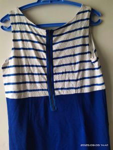 Striped Sleeveless Dress - L Size
